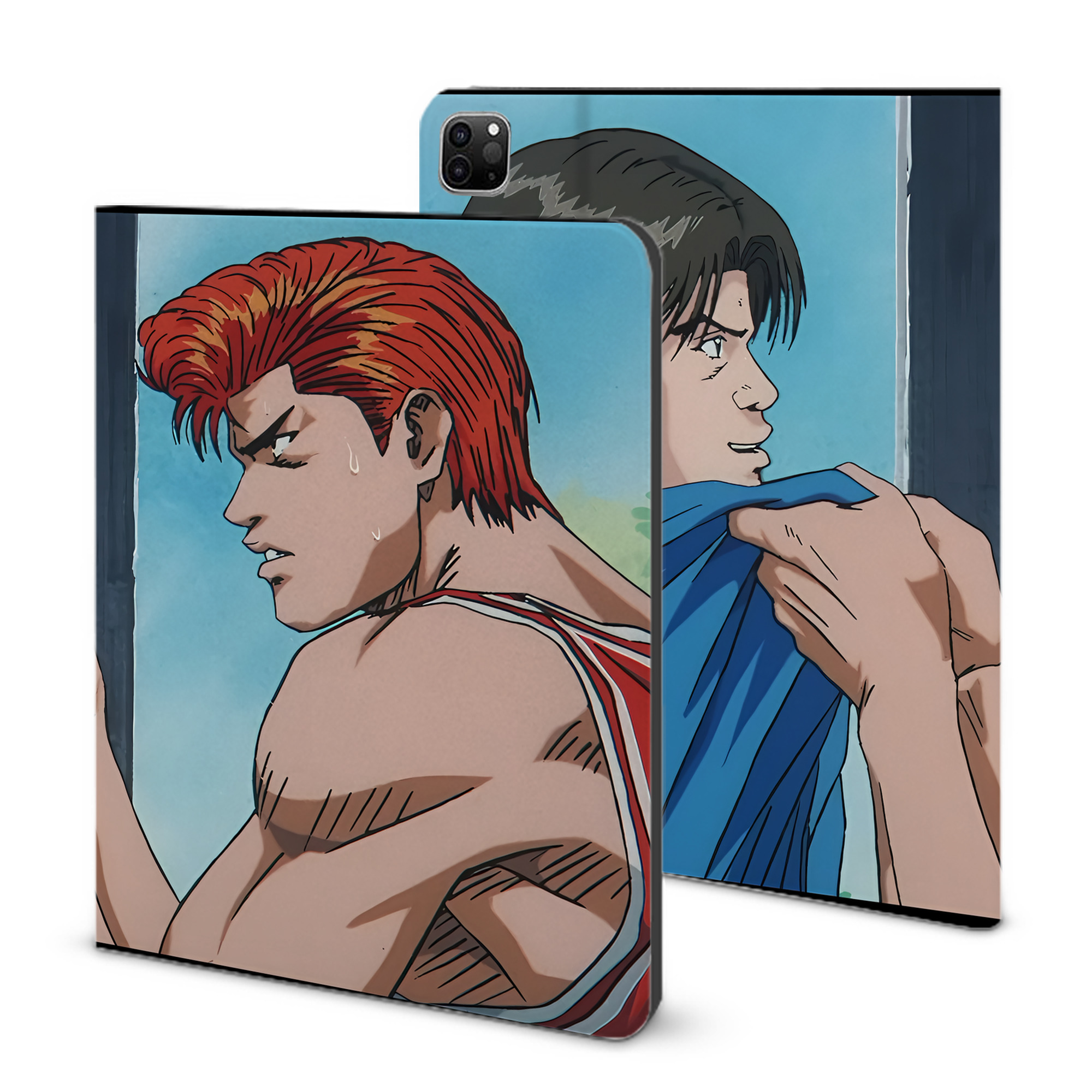 （画像用） SLAM DUNK／スラムダンク IPad ケース ブック型 PUレザー TPU 耐衝撃 軽量 薄型 ペン収納なし 全面保護 IPad 各モデル対応